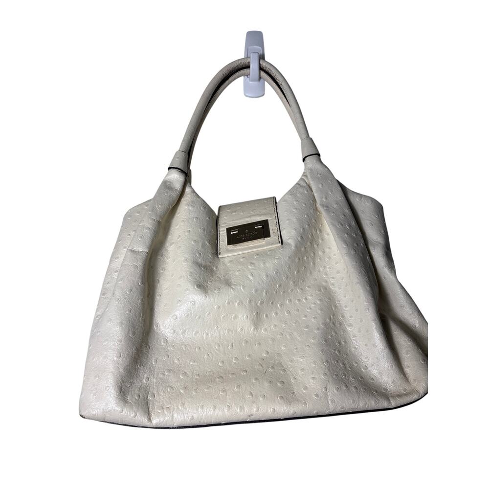 Kate Spade Off White Pebbled Leather Shoulder Bag